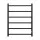 Devanti Heated Towel Rail 6 Bar Electric Warmer Rack, Carbon Steel, Black, Timer, Wall Mounted, Waterproof, 80W