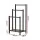 Devanti 3 Tier Freestanding Towel Rack Rail, Steel Frame with MDF Shelf, 40x28x80cm Bathroom Organiser, Black