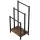 Devanti 3 Tier Freestanding Towel Rack Rail, Steel Frame with MDF Shelf, 40x28x80cm Bathroom Organiser, Black