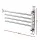 Devanti 4 Bar Stainless Steel Towel Rail Rack Holder, Wall Mounted Swivel Design with Hook, 36x25cm, Rust-Resistant