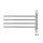 Devanti 4 Bar Stainless Steel Towel Rail Rack Holder, Wall Mounted Swivel Design with Hook, 36x25cm, Rust-Resistant