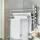 Devanti 4 Bar Stainless Steel Towel Rail Rack Holder, Wall Mounted Swivel Design with Hook, 36x25cm, Rust-Resistant