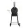 Grillz Offset 2-In-1 BBQ Smoker, Heavy-Duty Steel, 113x104x42cm, Black - Portable Charcoal Grill & Smoker with Wheels