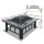 Grillz 3-In-1 Steel & Ceramic Outdoor Table - Fire Pit, BBQ Grill, Ice Bucket, 94x71x44cm, Modern Rustic Design