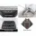 Grillz Portable Fire Pit BBQ Grill, Stainless Steel, 34x41x32.5cm, Includes Carry Bag, Perfect for Camping & Patios