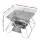 Grillz 2-in-1 Portable Fire Pit BBQ Grill, Stainless Steel, 35cm, Includes Carry Bag, Ideal for Camping & Patios