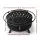 Grillz 2-in-1 Fire Pit BBQ Grill, Steel, 82cm, Black, All-Season Outdoor Table with Safety Ring and Accessories