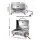 Grillz Portable Gas BBQ Grill, Stainless Steel, 2 Burners, 10,000 BTU Each, Foldable Design, Easy Clean, Outdoor Cooking
