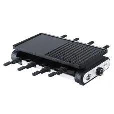 Grillz 1400W Electric BBQ Grill: Smokeless, Non-Stick Ceramic, 7 Pans, Adjustable Heat for Indoor/Outdoor Cooking