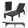 Gardeon Outdoor Folding Sun Lounger Recliner 4-Position Black Slatted Patio Pool Beach Chair 150kg