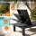 Gardeon Outdoor Folding Sun Lounger Recliner 4-Position Black Slatted Patio Pool Beach Chair 150kg