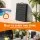 Gardeon Outdoor Folding Sun Lounger Recliner 4-Position Black Slatted Patio Pool Beach Chair 150kg