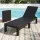 Gardeon Outdoor Folding Sun Lounger Recliner 4-Position Black Slatted Patio Pool Beach Chair 150kg