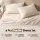 Giselle Bedding Double Sheet Set 150 GSM Micro Flannel 40cm Deep Pocket Cream White