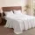 Giselle Bedding Double Sheet Set 500TC Cotton 40cm Deep Pocket Sateen Weave White