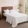 Giselle Bedding Single 500TC Combed Long-Staple Cotton Sheet Set 40cm Extra Deep Pocket Sateen Weave White