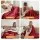 Giselle Bedding Electric Throw Rug 160cm x 130cm Dual-Sided Heated Blanket with 9 Settings Burgundy