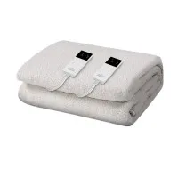 Giselle Bedding King Fleecy Electric Blanket with 9 Heat Settings, Timer, and Dual Remote Control for Ultimate Comfort