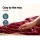 Giselle Bedding Electric Throw Rug Heated Blanket 160cm Burgundy with 9 Heat Settings