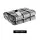 Giselle Bedding Electric Throw Rug - Washable Flannel Snuggle Blanket, Heated 160x130cm, 10 Heat Levels, Grey/White