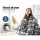 Giselle Bedding Electric Throw Rug - Washable Flannel Snuggle Blanket, Heated 160x130cm, 10 Heat Levels, Grey/White