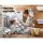 Giselle Bedding Electric Throw Rug - Washable Flannel Snuggle Blanket, Heated 160x130cm, 10 Heat Levels, Grey/White