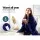 Giselle Bedding Electric Throw Blanket - Navy, 160x130cm Coral Fleece, 10 Heat Settings, LED Display, Machine Washable