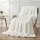 Giselle Bedding 152x203cm Queen Flannel Fleece Throw Blanket - Soft, Lightweight, Cosy Sofa/Bed Cover in White