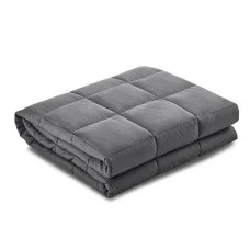 Giselle Weighted Blanket 7KG - Dark Grey 152cm x 203cm - 100% Microfibre, Deep Touch Pressure for Enhanced Sleep Quality