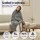 Giselle Bedding 4.5KG Weighted Blanket Dual Sided Fleece Sherpa High Density Glass Beads 104x152cm Grey