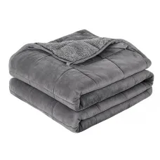 Giselle Bedding 6.8KG Weighted Blanket - Dual-Sided Fleece, Sherpa, 120x180cm, Anti-Anxiety, Glass Beads Filling