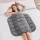Giselle Bedding Weighted Lap Blanket 3.2kg Quilted Crystal Velvet Grey Glass Bead Fill for Sofa Office