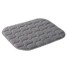 Giselle Bedding Weighted Lap Blanket 3.2kg Quilted Crystal Velvet Grey Glass Bead Fill for Sofa Office