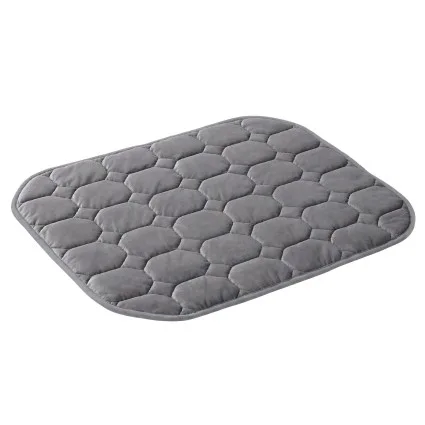 Giselle Bedding Weighted Lap Blanket 3.2kg Quilted Crystal Velvet Grey Glass Bead Fill for Sofa Office