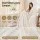 Giselle Bedding Faux Fur Weighted Blanket 5.5kg 120 x 180cm Long Pile Sherpa Reverse Cream