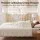 Giselle Bedding Faux Fur Weighted Blanket 5.5kg 120 x 180cm Long Pile Sherpa Reverse Cream