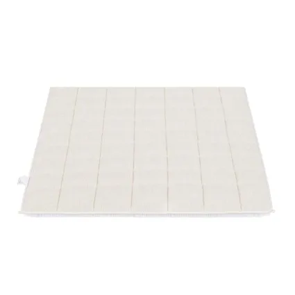 Giselle Bedding Faux Fur Weighted Blanket 6.8kg 120 x 180cm Two-Sided Long Pile Sherpa Cream