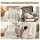 Giselle Bedding Weighted Blanket 9kg 152 x 203cm Long Faux Fur Sherpa Reverse Cream