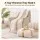 Giselle Bedding Weighted Blanket 9kg 152 x 203cm Long Faux Fur Sherpa Reverse Cream