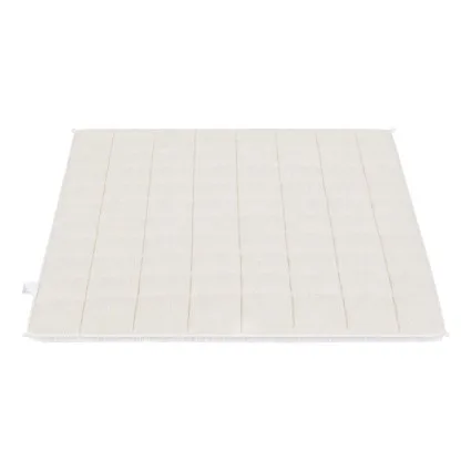 Giselle Bedding Weighted Blanket 9kg 152 x 203cm Long Faux Fur Sherpa Reverse Cream