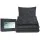 Giselle Bedding Diamond Black Super King Quilt Cover Set - 3-Piece, 100% Microfibre, Chic Pintuck Design