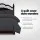 Giselle Bedding 3-Piece Queen Quilt Cover Set - Classic Black, 100% Microfibre, Pinch Pleat, Machine Washable