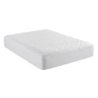 Giselle Bedding Waterproof Cotton Mattress Protector Double with Quilted Cover and 40cm Deep Fitted Skirt White