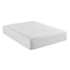 Giselle Bedding Waterproof Cotton Mattress Protector Double with Quilted Cover and 40cm Deep Fitted Skirt White