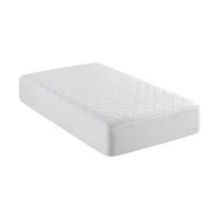 Giselle Bedding Waterproof Mattress Protector Single 100% Cotton Quilted Fitted Cover White 40cm Deep Skirt