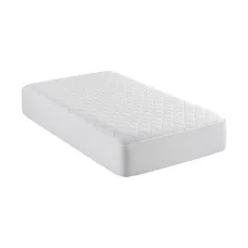 Giselle Bedding Waterproof Mattress Protector Single 100% Cotton Quilted Fitted Cover White 40cm Deep Skirt