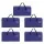 Artiss Heavy Duty Waterproof Moving Bags 5 Pack - 40KG Capacity, Backpack Straps, Extra Large 74x36x38cm, Blue