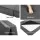 Giselle Bedding Foldable Double Mattress - Dark Grey Linen, High-Density Foam, 190x130cm, Washable Cover, Sofa Bed