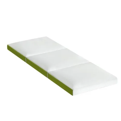 Giselle Bedding Foldable Foam Mattress - Medium-Firm, High-Density, Trifold Design, Washable Cover, 190x79x10cm, Green