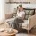 Giselle Bedding Double Headboard Pillow with Storage Wedge Reading Backrest Chenille Cushion with Adjustable Filling